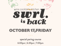 【10/17(金)】swrl. is back  - お席のみのご予約