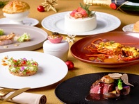 【2025 Xmasディナー キャンドル装飾された窓際席確約】乾杯シャンパン&クリスマスケーキ付き キャビア・フォアグラ・トリュフの世界三大珍味と国産伊勢海老や幸せ絆牛を堪能する豪華全7品-Premium-
