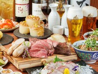 【忘年会◎】 旬の熊本県産天草の鰤と自家製ローストビーフをWメインで楽しむ贅沢忘年会プラン