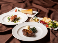 [DINNER] Double main course: USDA PRIME filet mignon steak and seasonal fresh fish, total of nine dishes