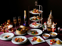 平日ランチ限定13：00～14：00　チャイニーズハイティー　クリスマスハイティー　選べる乾杯ドリンク