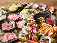 おすすめ SAKURA Couse(豪華海鮮盛合せ,生雲丹,松坂牛,白老牛,黒豚等の火鍋)