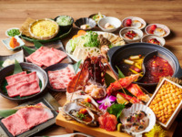 Special KIWAMI Course (Luxurious seafood platter, additive-free raw sea urchin, spiny lobster, hot pot of Kobe beef, Matsusaka beef, Shiraoi beef, etc.)