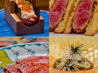From October 15th - [Ushimitsu Ichimon Special Course] We offer "Wagyu Crab and Salmon Roe Yukhoe Dog", "Selected Fillet Brioche Cutlet Sandwich", and "7 Selected Grilled Dishes"!