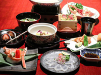 Pufferfish and crab feast kaiseki  "Fugu Crab Battle"