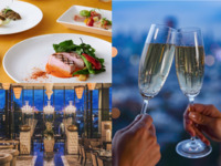 《～10/31までスペシャルセール1,000円OFF》【グラススパークリングワイン付き】深谷ネギのパイ包みスープやサーモンポワレ、メインに国産豚ローストか国産牛ロースのロティ、ロッシーニを選べるディナーコース全5品-SHIKITEI-