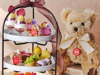 〈カフェ〉ハーマンテディの芋＆シャインマスカットアフタヌーンティー＋マスカットパフェ＋塩ポテトフライ(土日祝)