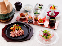 Kobe beef charcoal grilled steak course