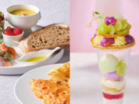 〈ソファ席確約ランチ〉シャインマスカットのミルフィーユパフェ付き＊メインが選べるカジュアルランチプレート