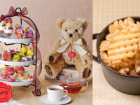 〈ソファ席確約カフェ〉ポテトフライ付き＊ハーマンテディのアフタヌーンティー(平日)