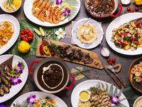 【土日祝ディナービュッフェ】＼シーフード×焼き立てステーキ／沖縄で味わう、五感で愉しむ楽園ビュッフェ♪ステーキに自分好みにトッピングできるソフトクリームも食べ放題！