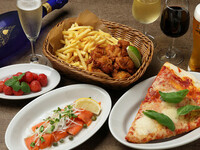 ◇ Canvas Course◇￥6,000 가벼운 안주와 NY 스타일의 피자, 90분 음료 무제한 포함의 추천 플랜!