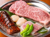 【茜Ａ】 松永牛ロース肉とオマール海老の鉄板焼きコース（2026.2.1～）
