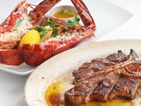 【DINNER】仔牛Tボーンステーキ＆ロブスターコース 全7品