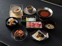 【毛蟹付き】鹿児島黒豚会席D（毛蟹酢ハーフなど全7品）