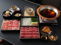 黒毛和牛と黒豚の出汁しゃぶコース