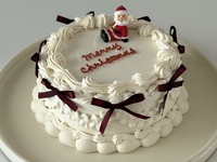 クリスマスショートケーキ（リボン）：直径15cm（5〜6人用）