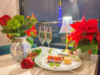 【クリスマス・アニバーサリーコース９品】１２月１日～１２月３０日まで限定　乾杯のスパークリングワイン付き