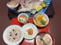 First meal (with small sea bream) for boys