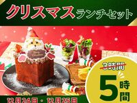 3時間パックの料金で5時間滞在！【12/24・12/25限定！】クリスマス・デイタイムランチセット5時間