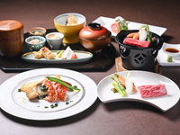 【Thanks Course】和洋折衷コース　オマール海老と黒毛和牛の陶板焼き豪華和洋折衷贅沢コース全8品＋乾杯1ドリンクサービス