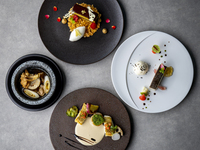 [Lunch] 12/1-3/1 Prefix course with 4 dishes to choose from, including main fish or meat, appetizers, and desserts.