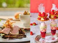 【土日祝】＊グラススパークリングワイン付き＊フレッシュいちごのミルフィーユパフェ付きランチコース（食後カフェフリー）