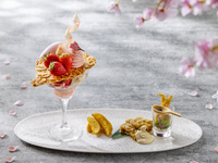 [Lounge Area] Cherry Blossom Strawberry Parfait & Savory Items (December 26th - March 4th) - Weekdays