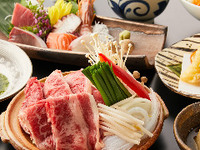 【一人一鍋】季節野菜と牛肉の旨辛陶板コース　5500円（全6品）