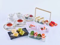 Strawberry and matcha afternoon tea