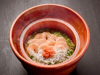 Limited-time offer: Large shrimp, whitebait, and cod roe rice pot