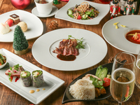【Xmasディナー】　　オリエンタルフルコース＋乾杯スパークリングワイン