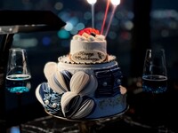 *Triple main course available only on weekdays from January 8th* [Luxurious Anniversary] 13 varieties / "Anniversary cake" sparkling in the starry sky "Image hors d'oeuvres" enveloping the table in a sea of clouds in the sky An anniversary course just for two, set on a heavenly stage