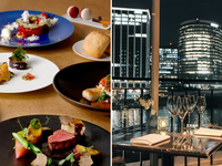 直前割20％OFF【夜景席】三大珍味など全6皿メニュー+乾杯シャンパン・ルイヴィトン付(12/19,22,23)