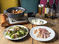 ★Lunchtime reservations are a great deal★ [Ryogoku Terrace Standard Party Plan] 5 dishes from appetizers to pasta and main course + 120 minutes of all-you-can-drink including 2 types of draft beer that you can pour yourself and 6 types of draft wine (last order 30 minutes before)!