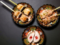 ☆1月より☆【佐田十郎 堪能 10本　選べる〆コース】先付け、串10種、サラダ、逸品2種、選べるお食事、デザートで〆れるコース