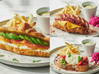 【サンド】チリコンカンとハーブフランク 五穀のクロワッサンサンド＋ドリンク1杯