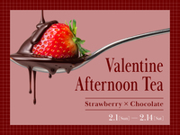 [Limited Time Valentine's Afternoon Tea] Strawberry x Chocolate Sweets & Savory + Free Café