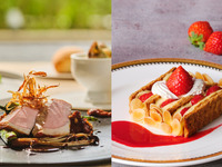 デザートにフレッシュ苺のナポレオンパイ＊メインは鮮魚か厳選牛ロースのロティを選べるランチ全4品～土日祝～