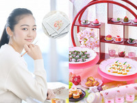 手描友禅コースター作りワークショップ (別途1000円)＋スイーツブッフェ 「いちごとさくら」大人6,000円