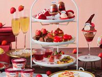 【土日祝：いちご＆チョコ・バレンタインルージュのミニパフェ付】ストロベリー＆チョコレートのアフタヌーンティーwithハーゲンダッツ（2時間カフェフリー2/4～）