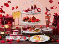 【土日祝：いちご＆チョコ・バレンタインルージュのパフェ＆苺カクテル付】ストロベリー＆チョコレートのアフタヌーンティーwithハーゲンダッツ（2時間カフェフリー2/4～）