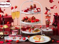 2時間カフェフリー★いちごのミルフィーユ＆ストロベリースパークリング付き★【土日祝】ストロベリー＆チョコレート アフタヌーンティー withハーゲン ダッツ