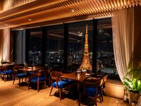 【Online Special Guaranteed Tower View Seat 13th, 14th, 15th of Feb】Valentine’s Day 5-course dinner with a glass of champagne and a chocolate gift