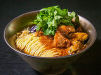 なんじょう和牛と大田さんクレソンのピリ辛汁ソバ