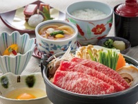 【WEB火曜日限定】みかわ牛すき焼き御膳＋１ドリンク付き