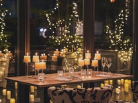 ★1月平日スペシャルセール！2,000円OFF★＜キャンドル装飾テーブル＞乾杯スパークリングワインとメッセージプレートがついた記念日ディナー -SHIKITEI-