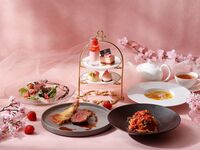 【桜＆いちご4種デザート＆TWGカフェフリー付き】選べる前菜、メイン プリフィックスディナーコース《ご予約制》