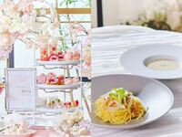 【パスタランチ】桜色のストロベリーアフタヌーンティー（土日祝）