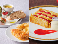 2/4～【カフェフリープレゼント】デザートに苺ミルフィーユ～ハーゲンダッツバニラアイス添え～＊メインが選べるカジュアルランチプレート